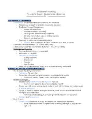 Ch 2 Dev. Psych - Chapter 2 Notes - Developmental Psychology - Genetic ...