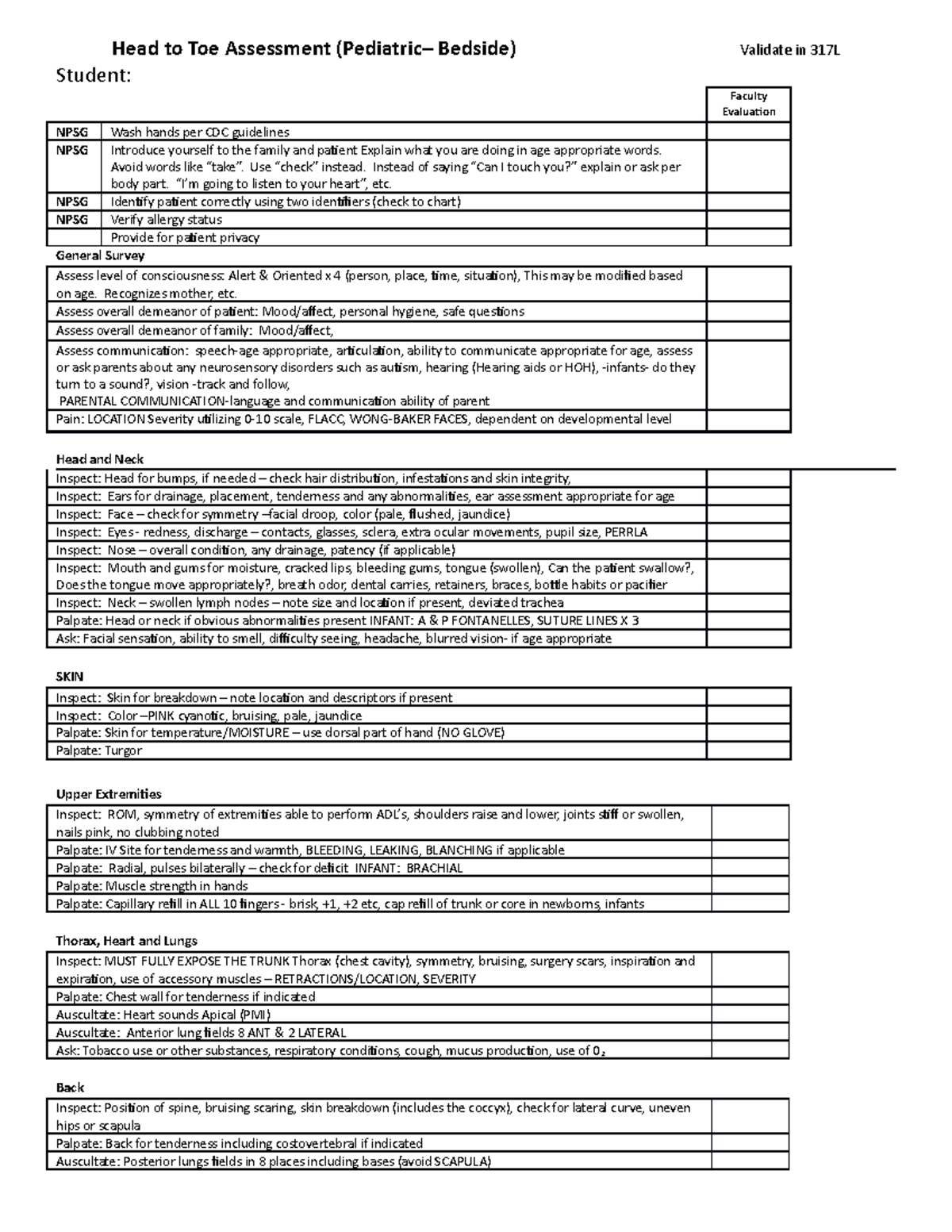 Head to Toe Assessment Peds 1 15 2020 - Head to Toe Assessment ...