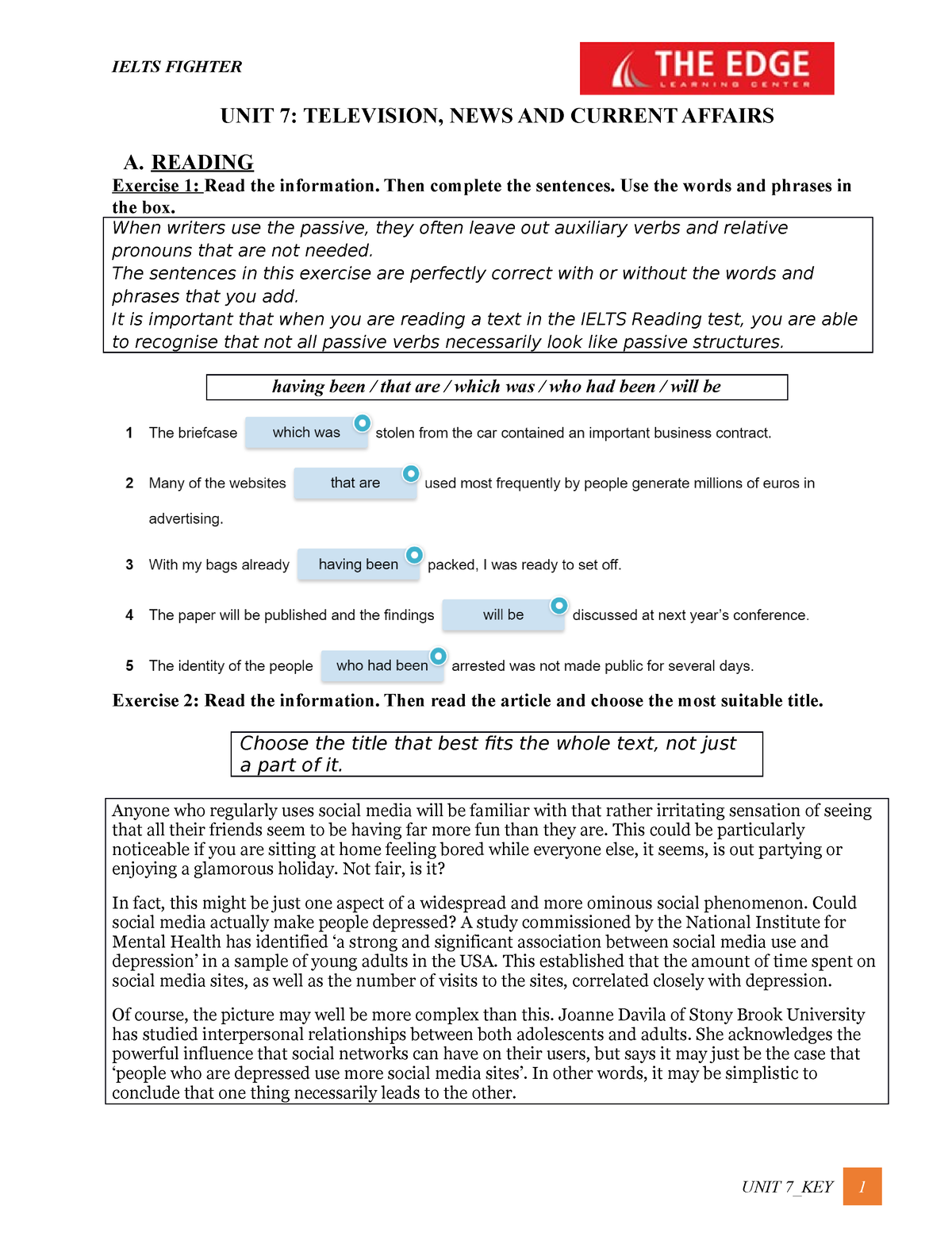 television related essay ielts