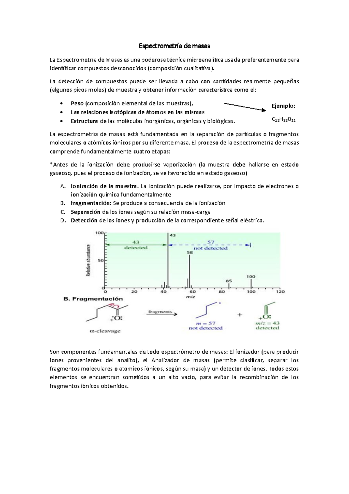 Espectrometría de masa - Espectrometría de masas La Espectrometría de ...