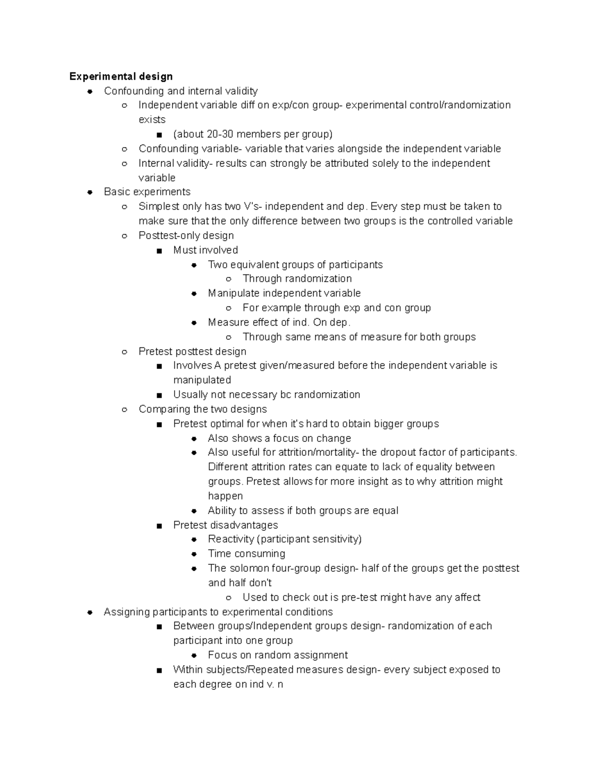 Methods 8 Experimental Design Experimental Design Confounding And 