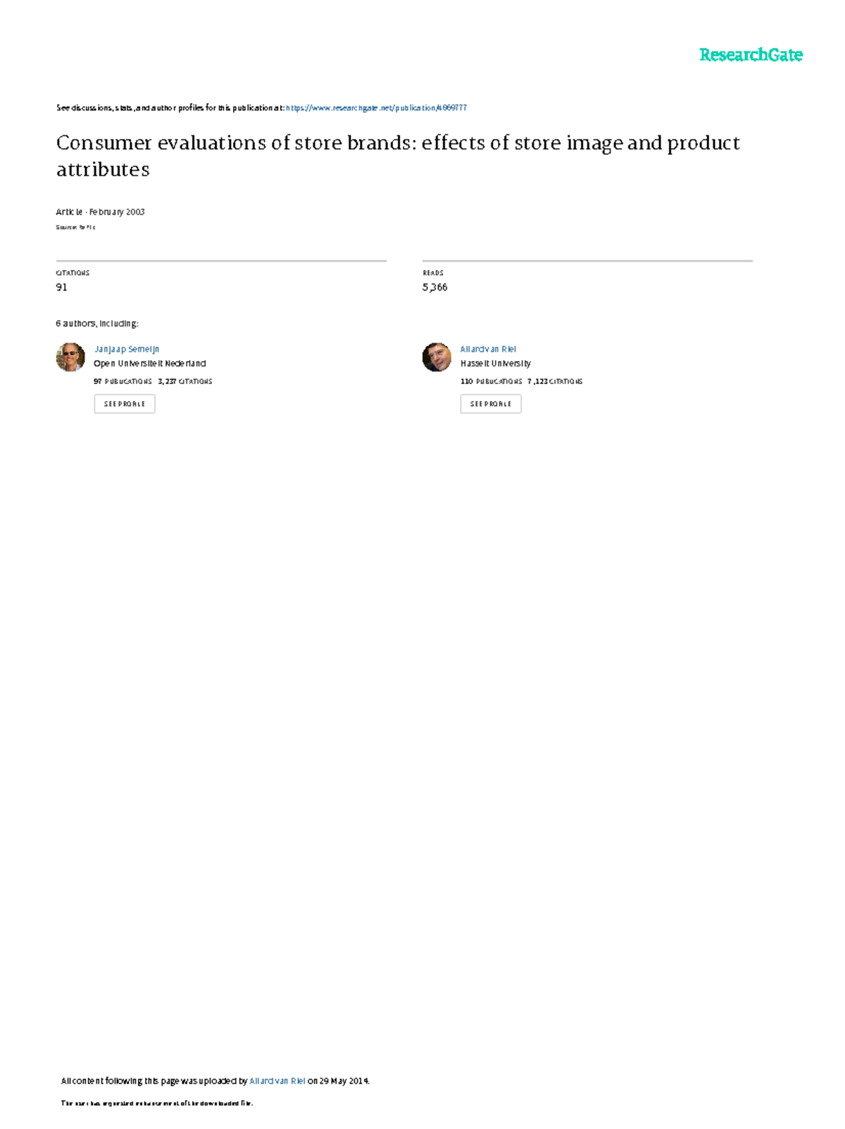 Consumer 20evaluations 20of20store 20brands Effects 20of20store 20image ...