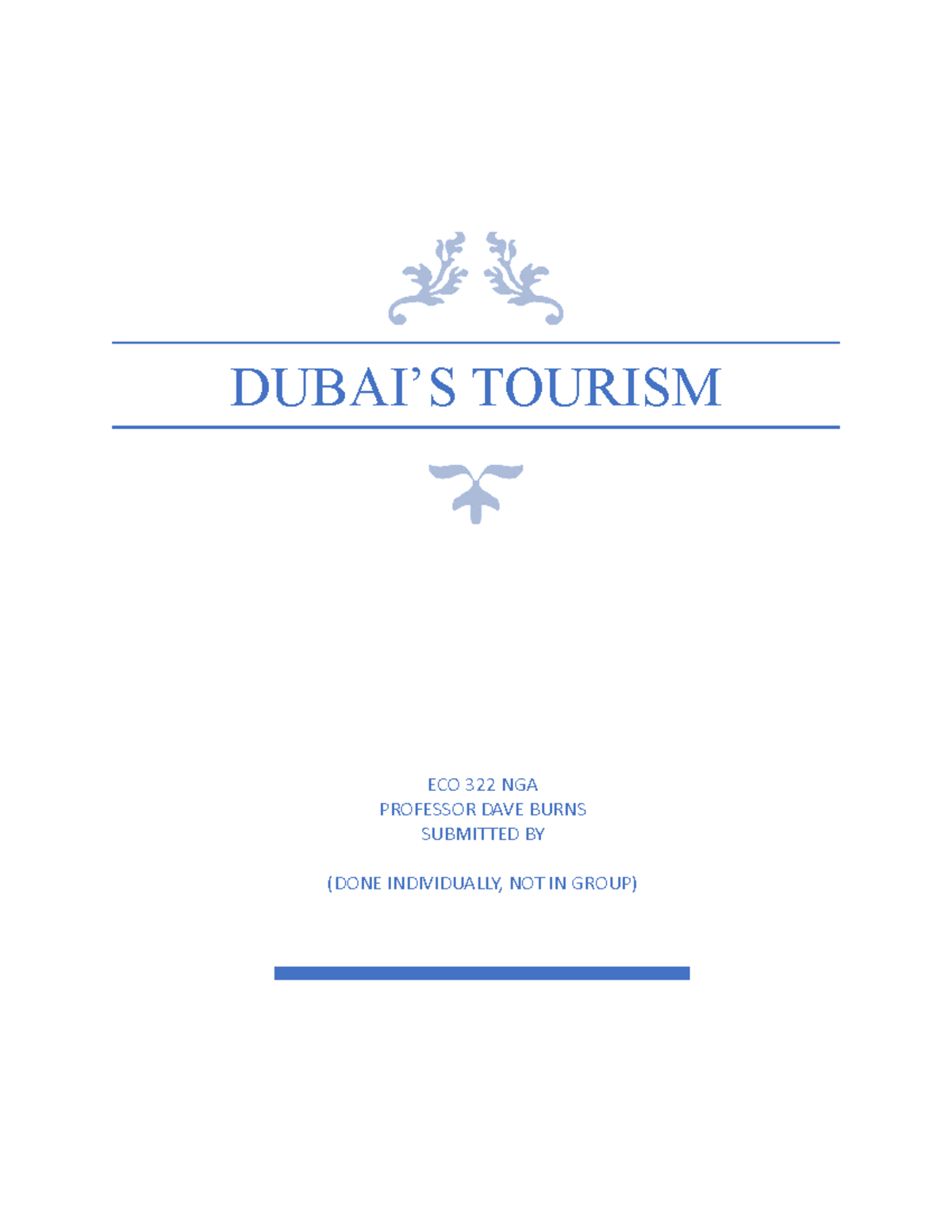 case study on dubai tourism