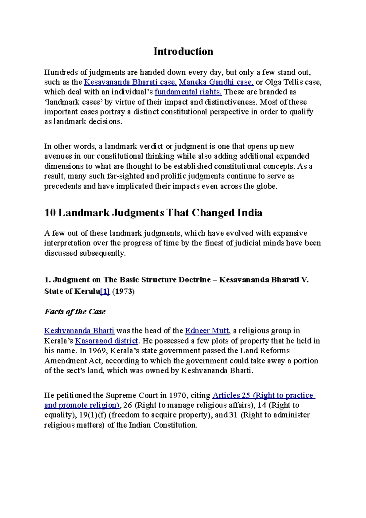 LAW Document - IT CONTAINS SOME IMPORTANT TOPICS AND CASE LAWS ...