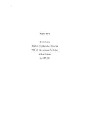 IHP Module 2 Short paper - Ericka Adams IHP-340 Module 2 Short Paper ...