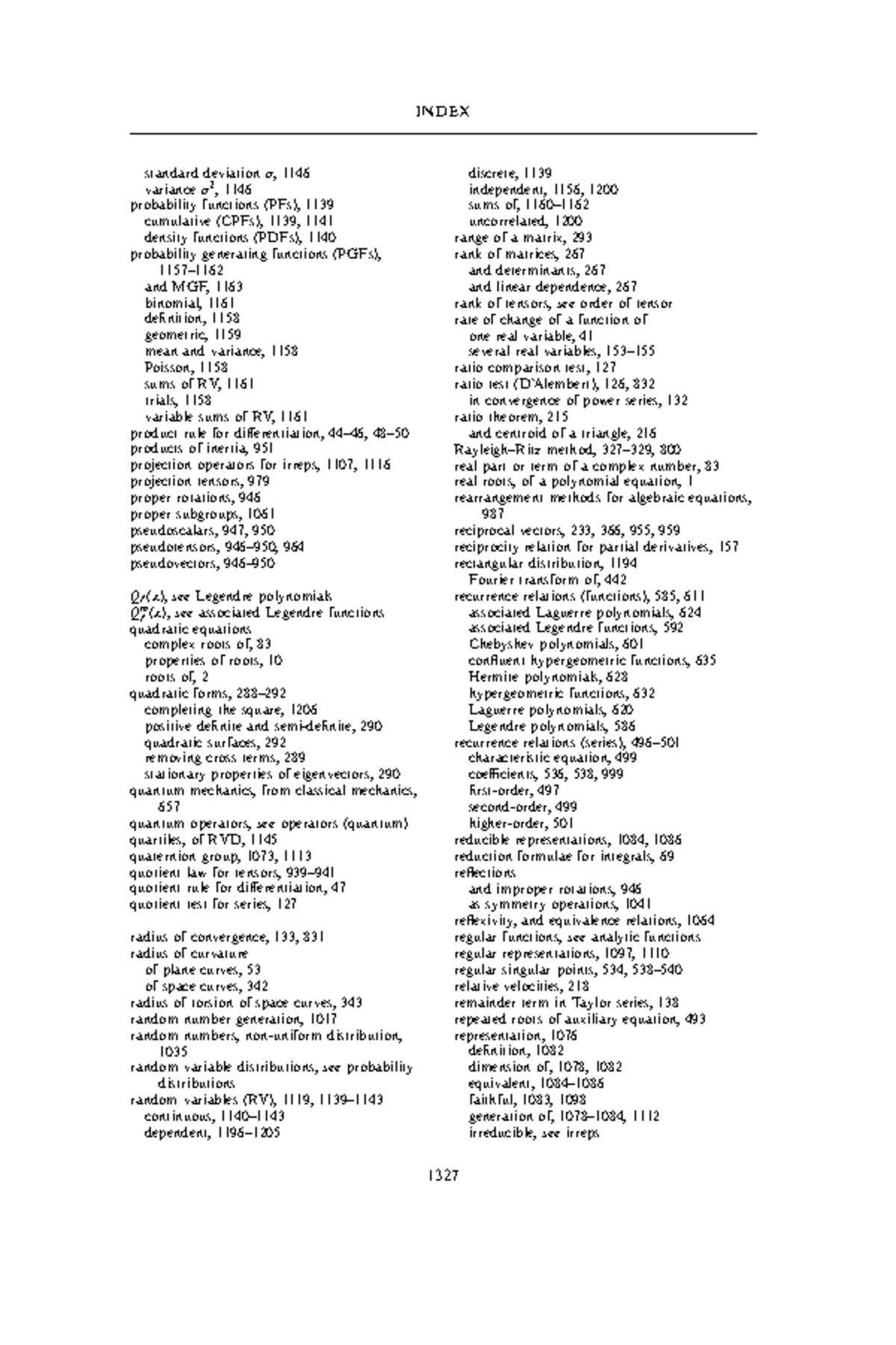 Physics Engineering - probability generating functions (PGFs), Qℓ(x ...