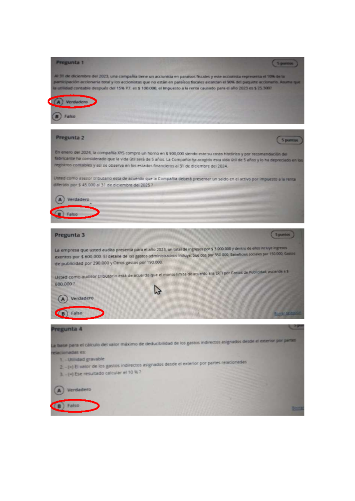 Respuestas - jgvffvcgh - Pregunta 1 pointos Al 31 de diciembre dei 2023 ...
