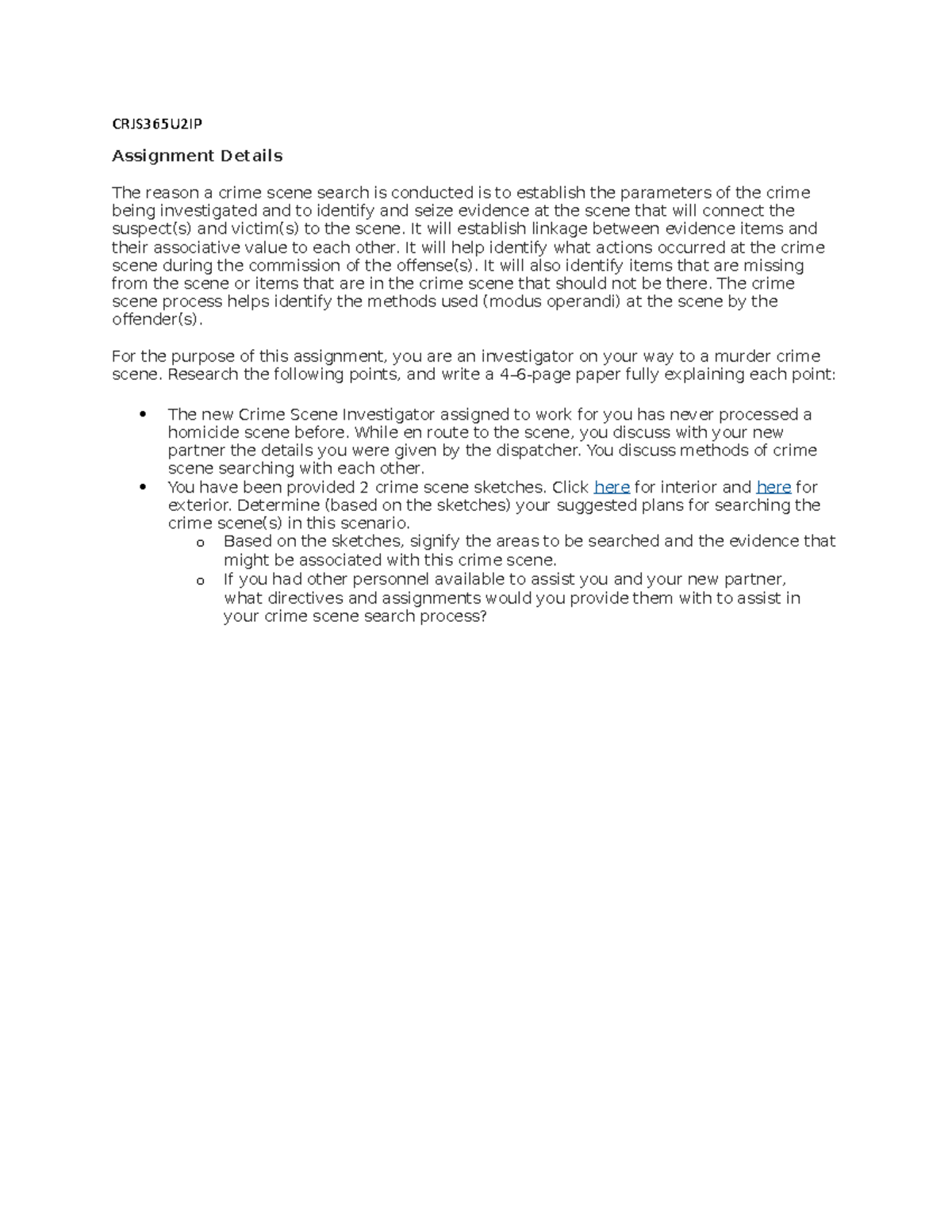 CRJS365U2IP - course work - CRJS365U2IP Assignment Details The reason a ...
