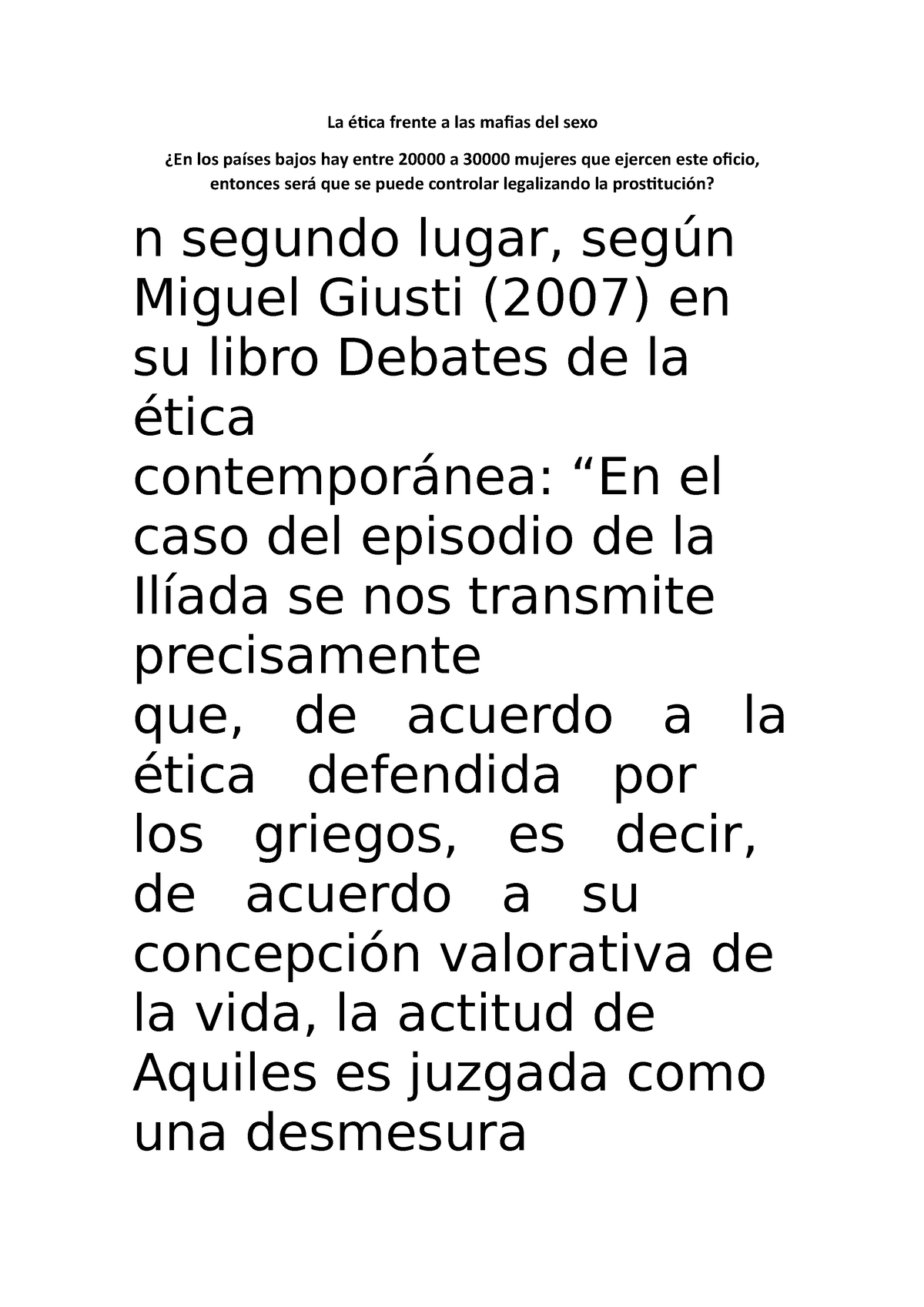 La ética Frente A Las Mafias Del Sexo ” P En Ese Sentido Los Derechos Humanos Actúan Como 3612