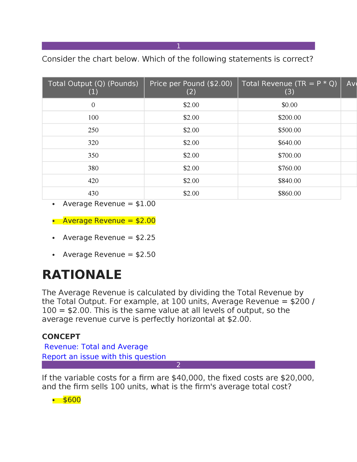 Microeconomics Milestone 2 - 1 Consider The Chart Below. Which Of The ...