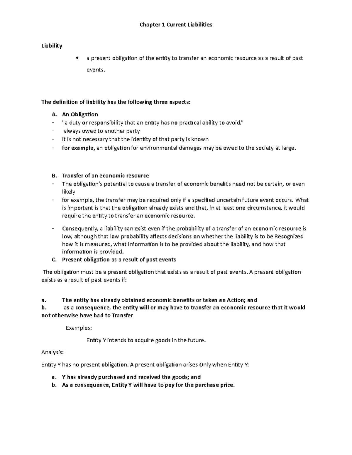 Chapter 1 Current Liabilities - Chapter 1 Current Liabilities Liability ...