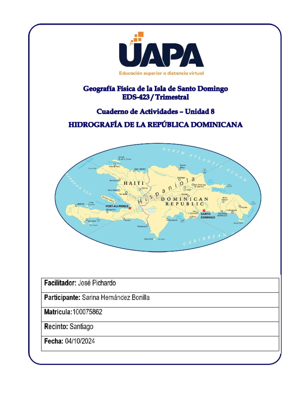Geog. ríos de la República Dominicana. Sarina Hernández Bonilla ...