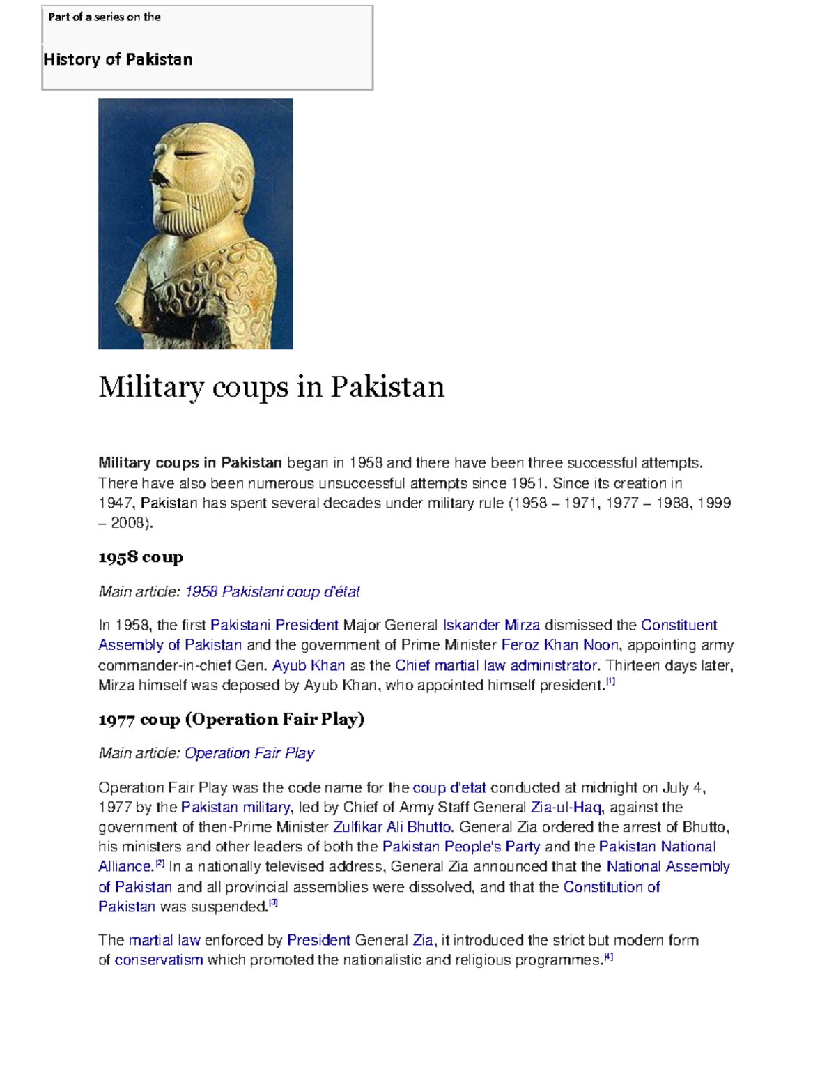 History Of Military Coups In Pakistan Military Coups In Pakistan