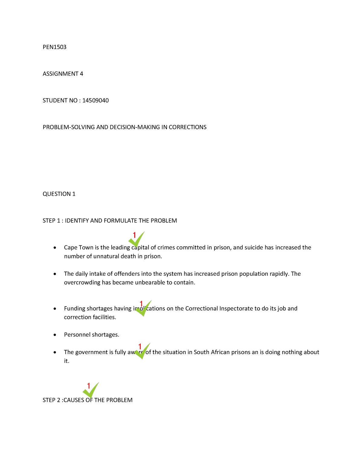 pen1503 assignment 4 answers