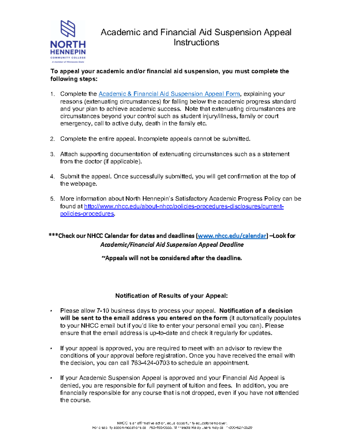 SAP Appeal Instructions Updated 9821 Academic and Financial Aid