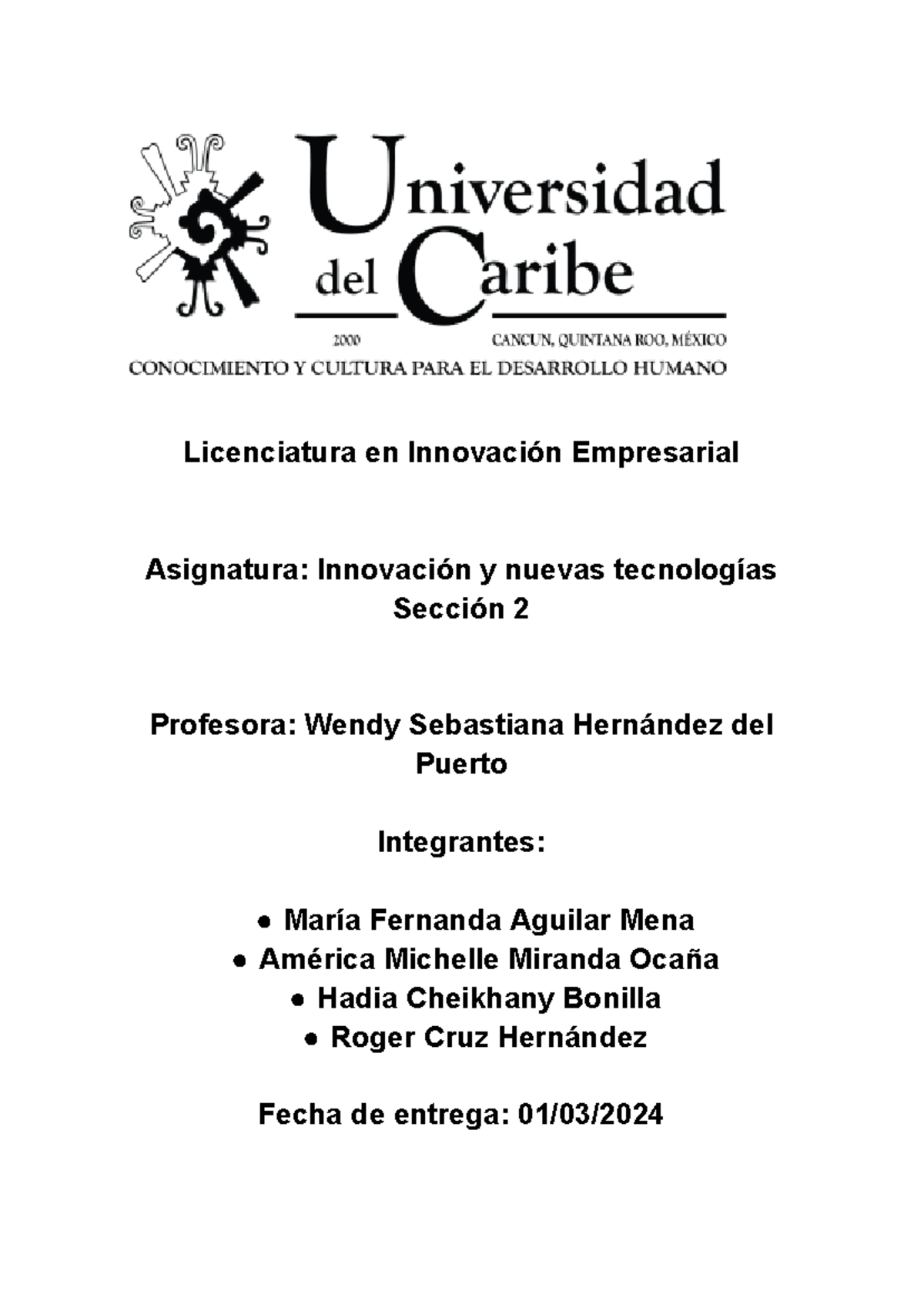 Práctica 3 Parte 2 Equipo Licenciatura En Innovación Empresarial