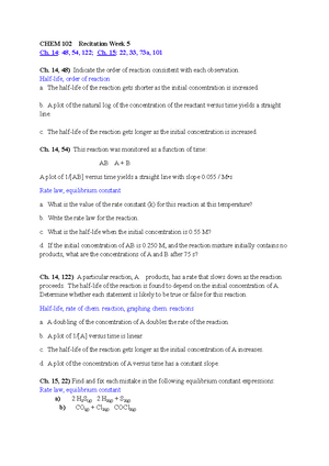 Exam I 102 W24 - A - CHEM 102 Winter 2024 Exam 1 (A) On the answer ...