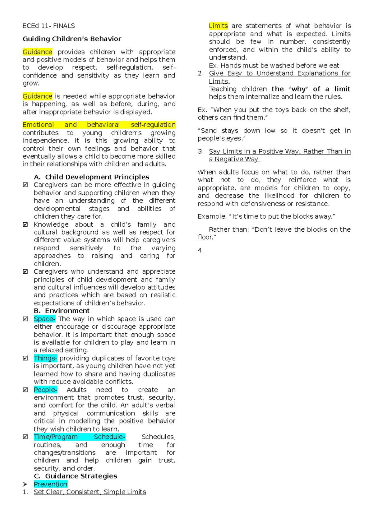 ECEd 11 finals - early childhood education notes - ECEd 11- FINALS ...