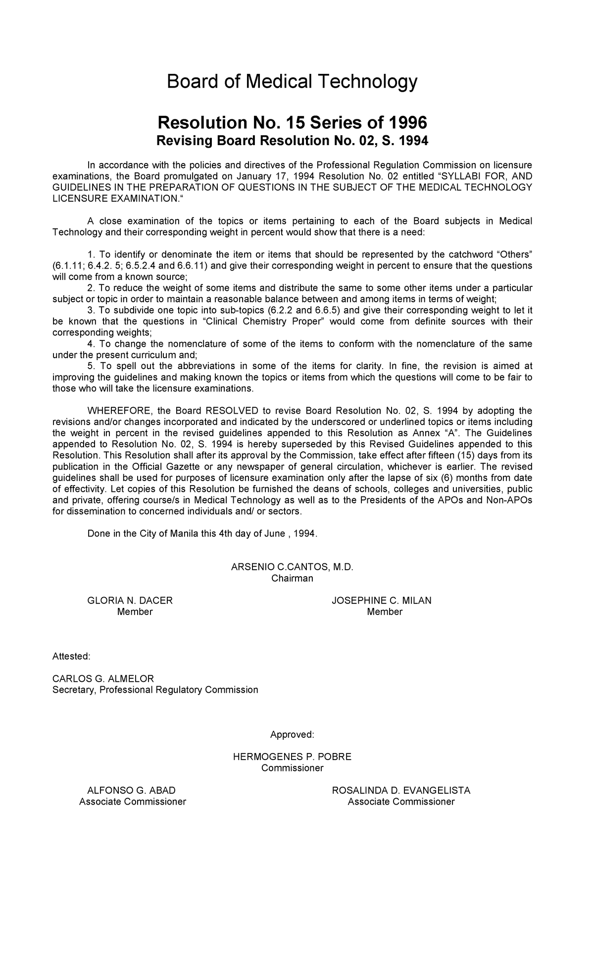 Board of Medical Technology Syllabi 0 Studocu