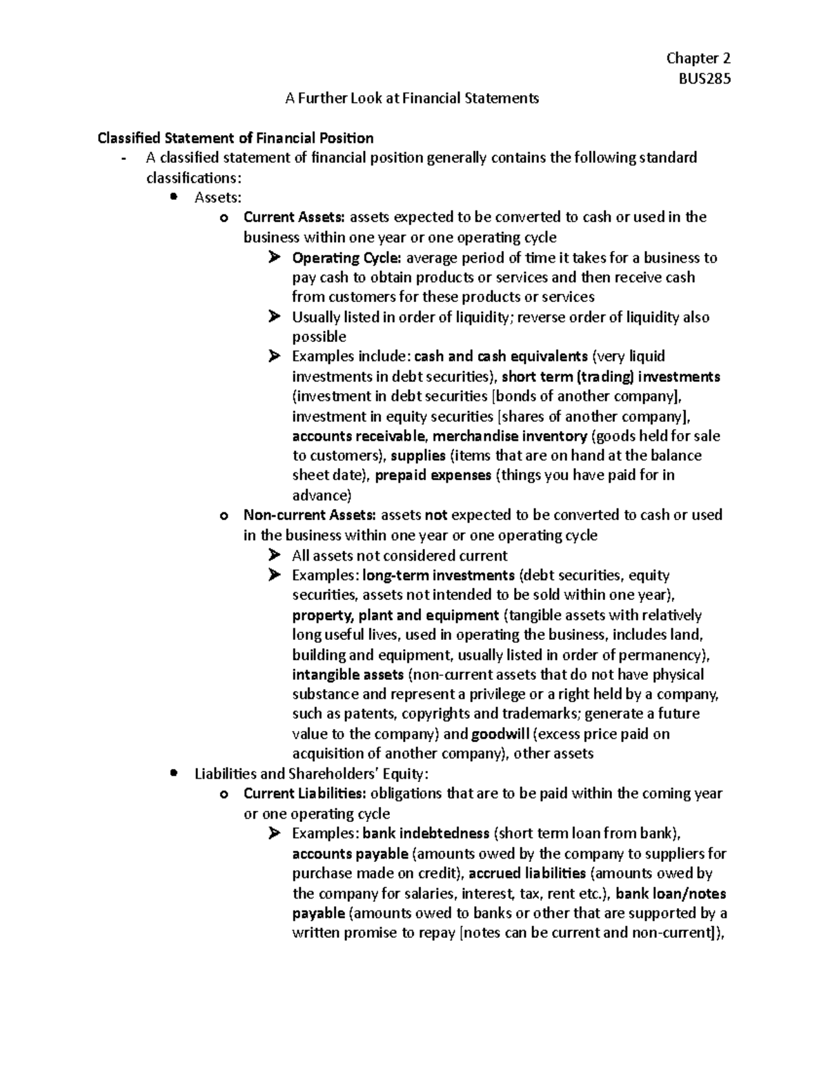 Chapter 2 - Summary Financial Accounting: Tools for Business Decision ...