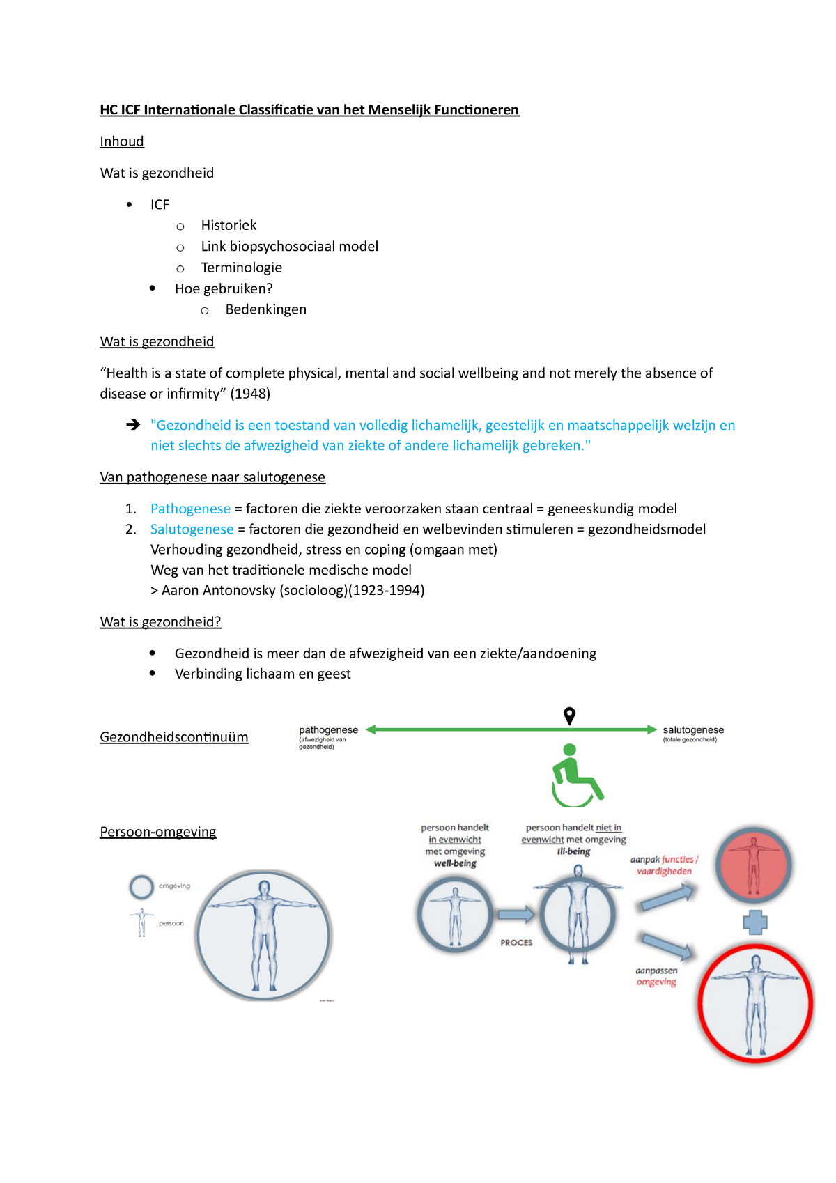 HC ICF Internationale Classificatie Van Het Menselijk Functioneren ...