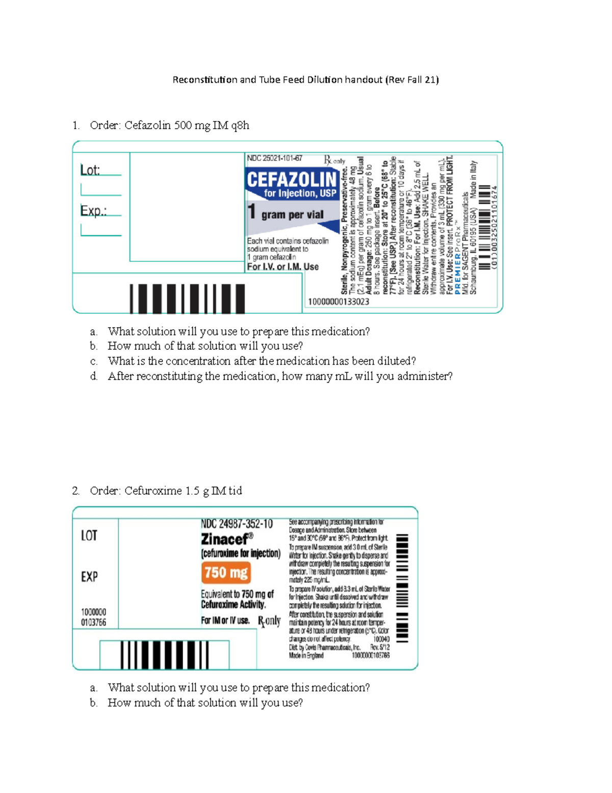 Reconstitution and Tube Feed Dilution handoutRev Fall 21 (2