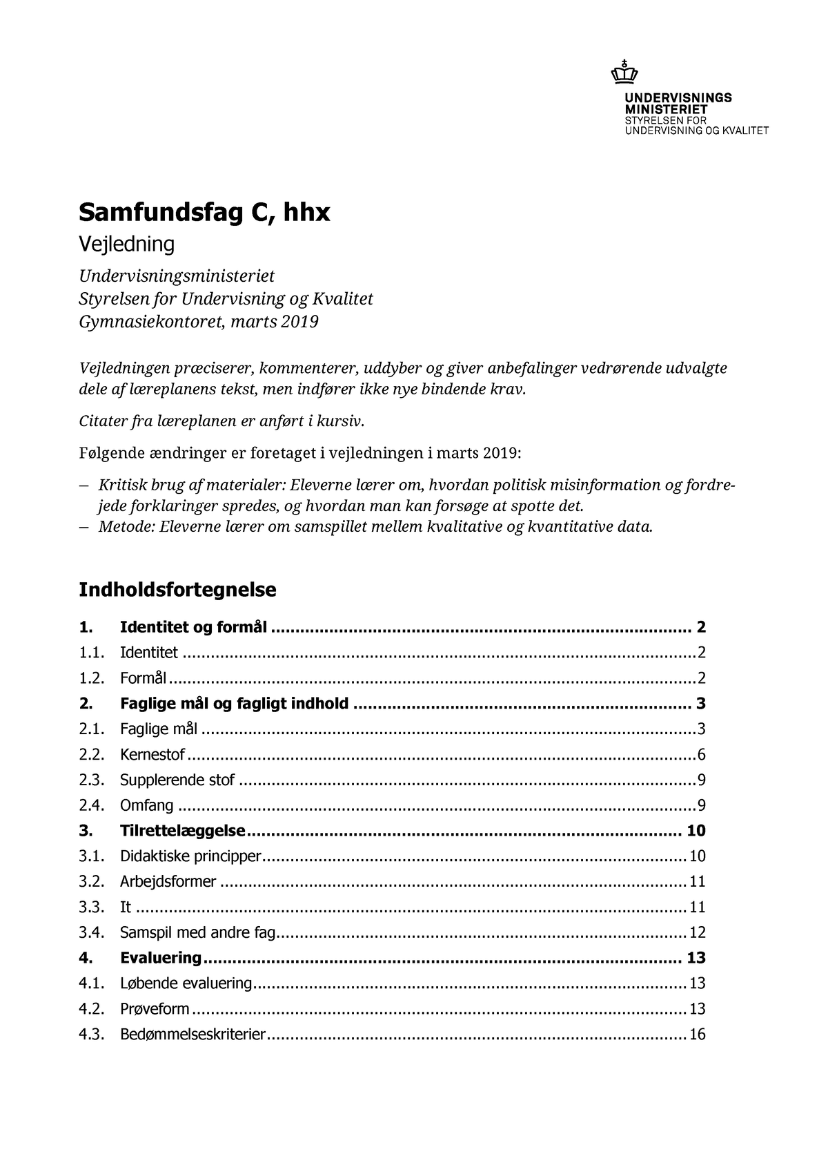 Samfundsfag C Hhx Vejledning Marts 2019 - Samfundsfag C, Hhx Vejledning ...