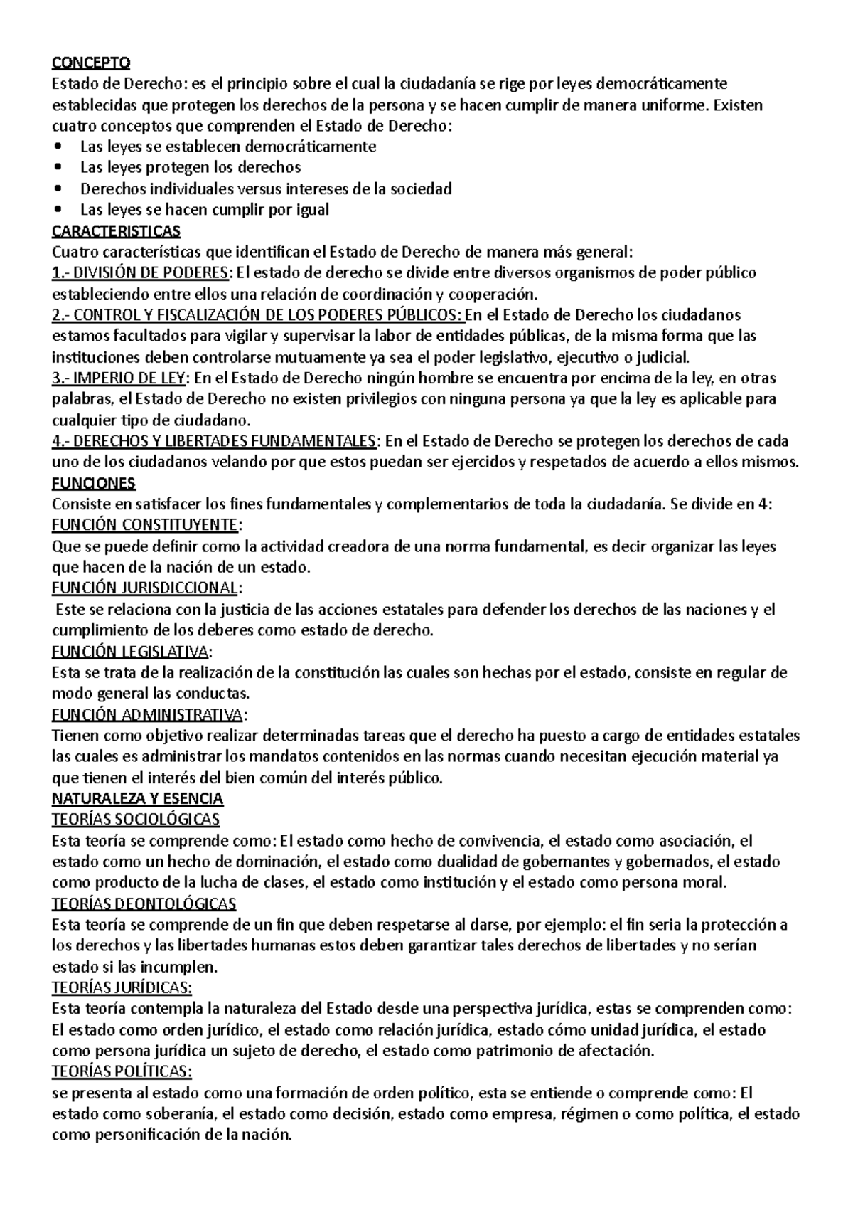 Infografia El estado de derecho y todas sus características y