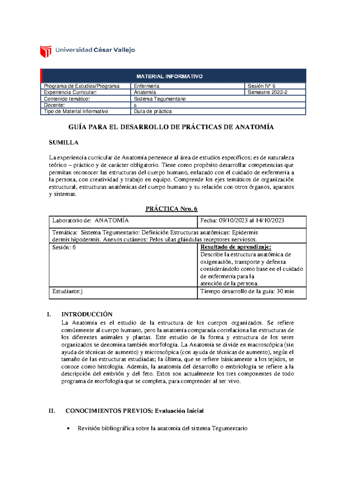 Guía 6 - Guia de anatomia numero 6 sistema dermico - GUÍA PARA EL ...