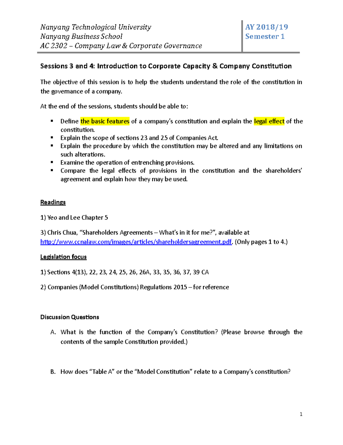 Free Company Constitution Template Printable Templates