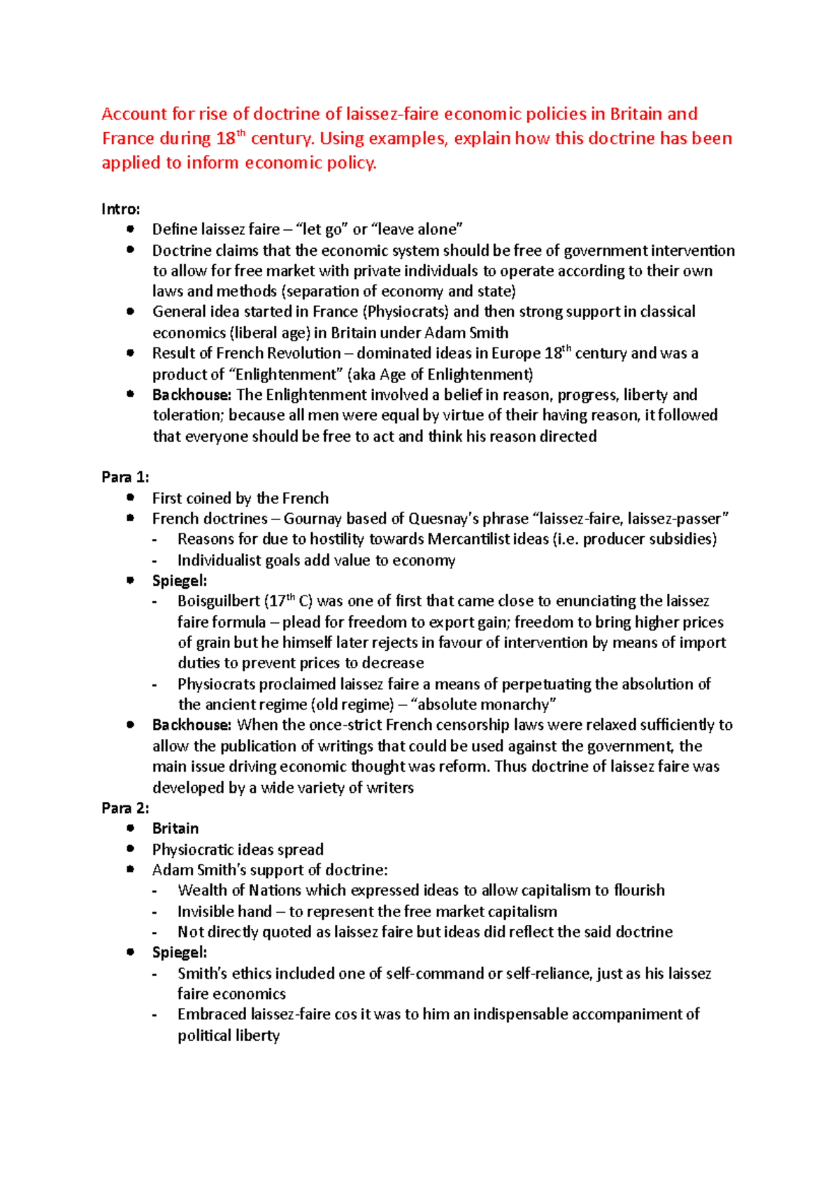 Rise and Application of Economic Doctrine in 18th Century Britain and ...