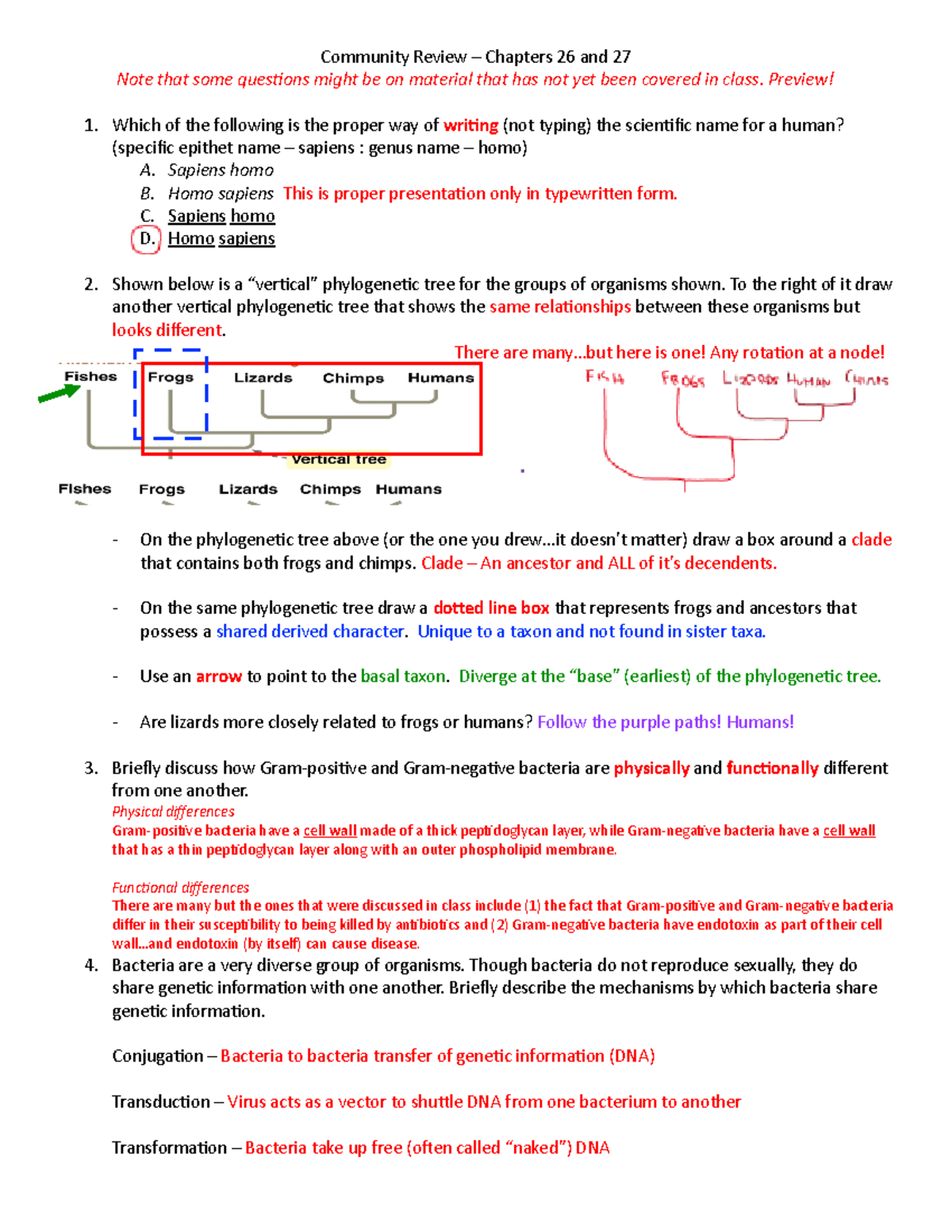 CH26 and 27 Community Review answers - Community Review – Chapters 26 ...