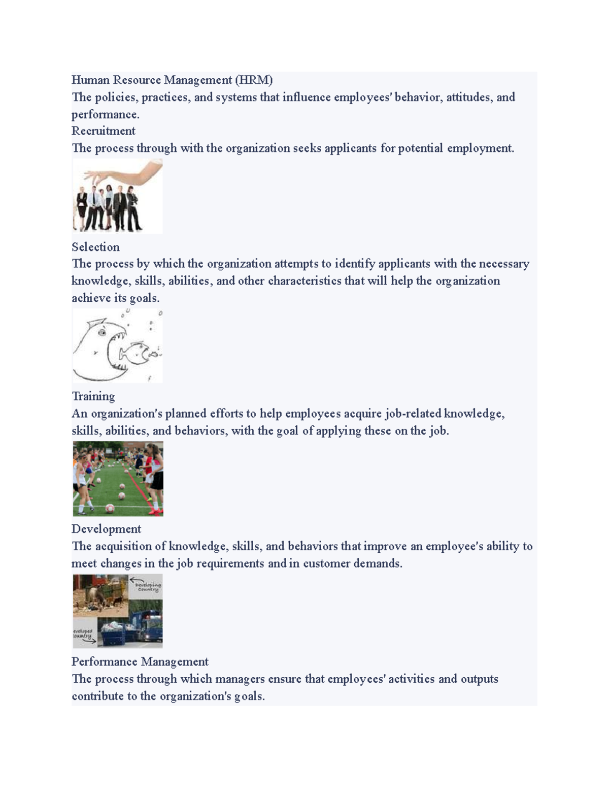 HRM 1 - practice materials - Human Resource Management (HRM) The ...