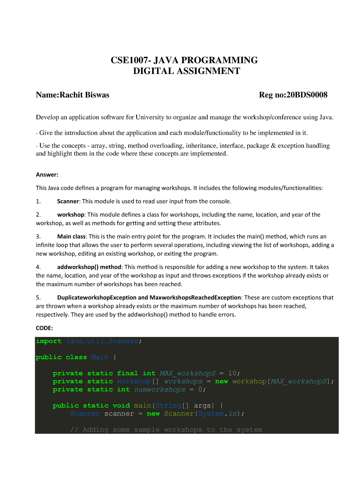 the assignment statement in java