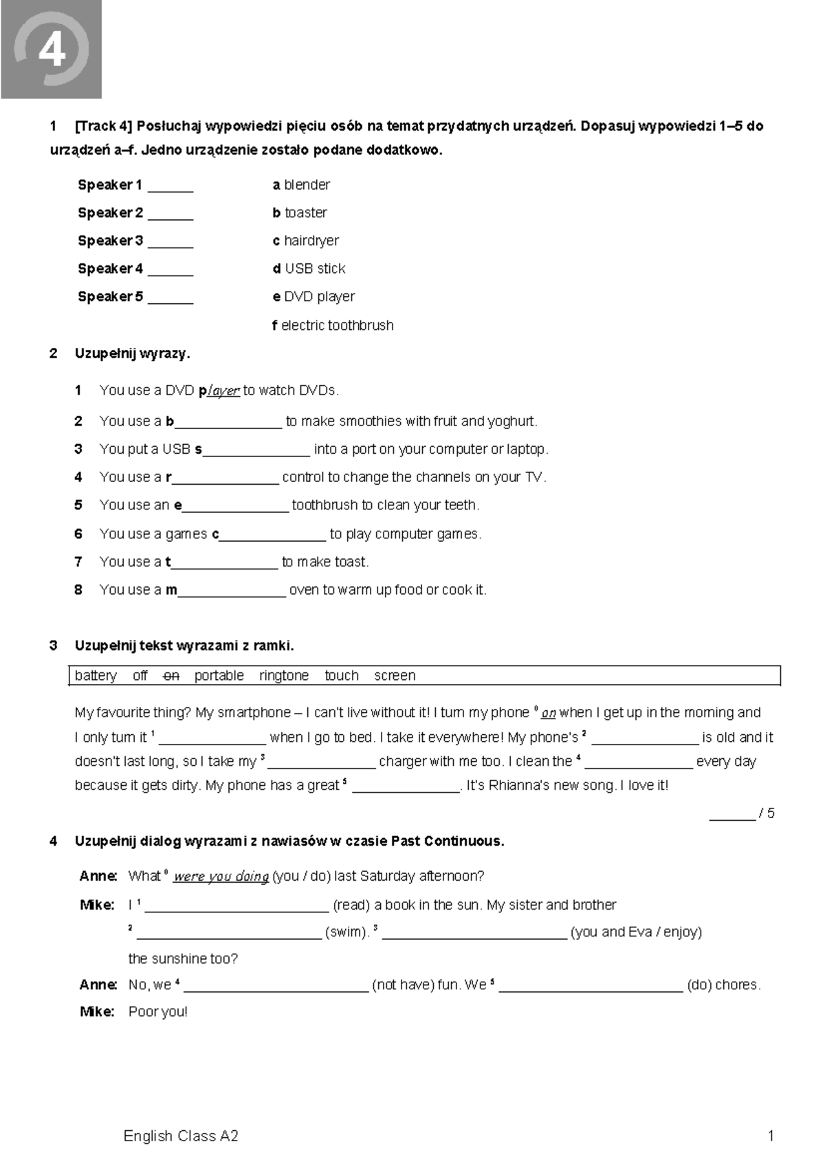 english class kl 6 unit 4 test