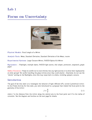 Lab6N - lecture - Lab 6 Inducing and Assessing Change Physical Models ...