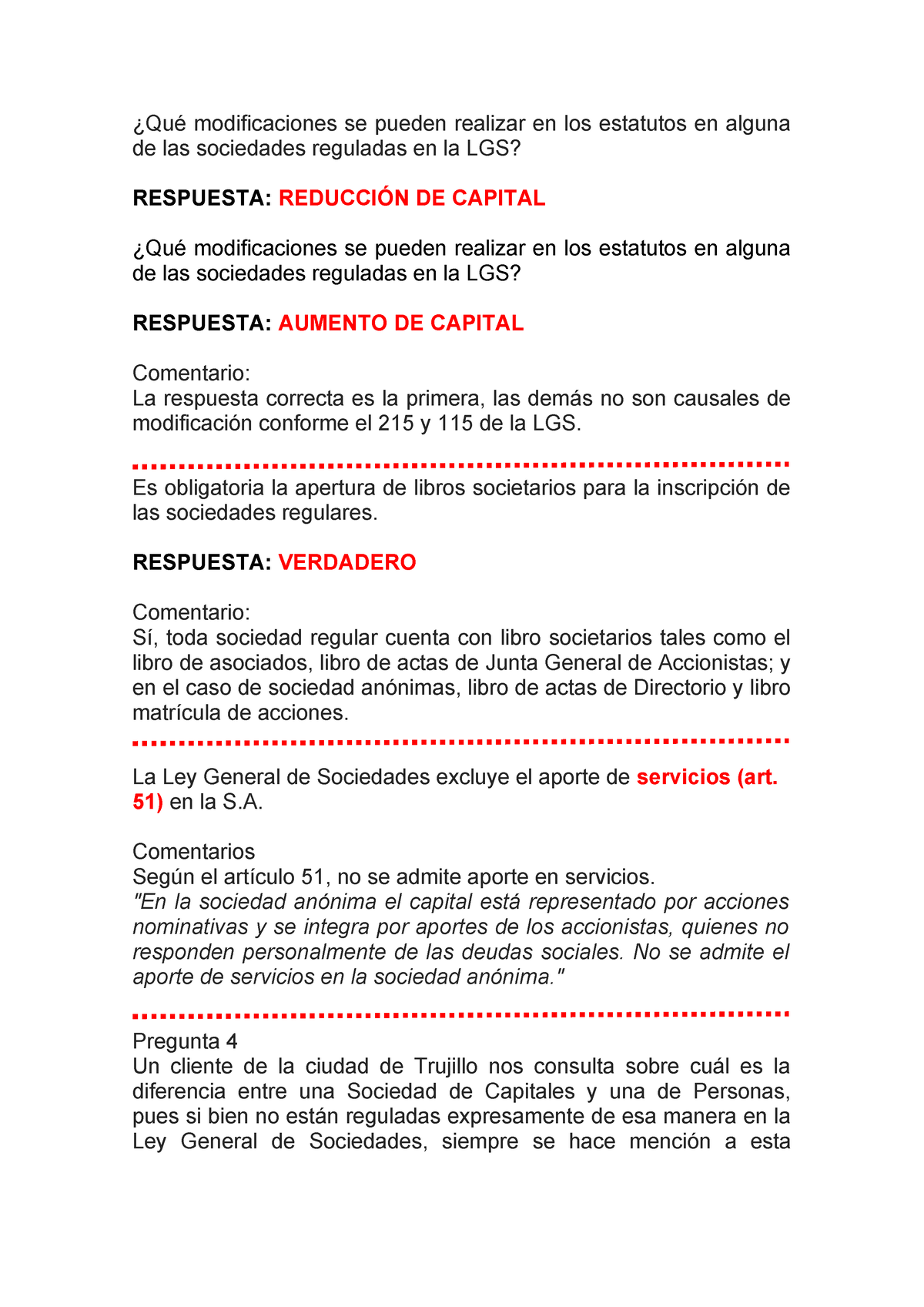 Derecho Empresarial 1 - Examen Final - ¿Qué Modificaciones Se Pueden ...