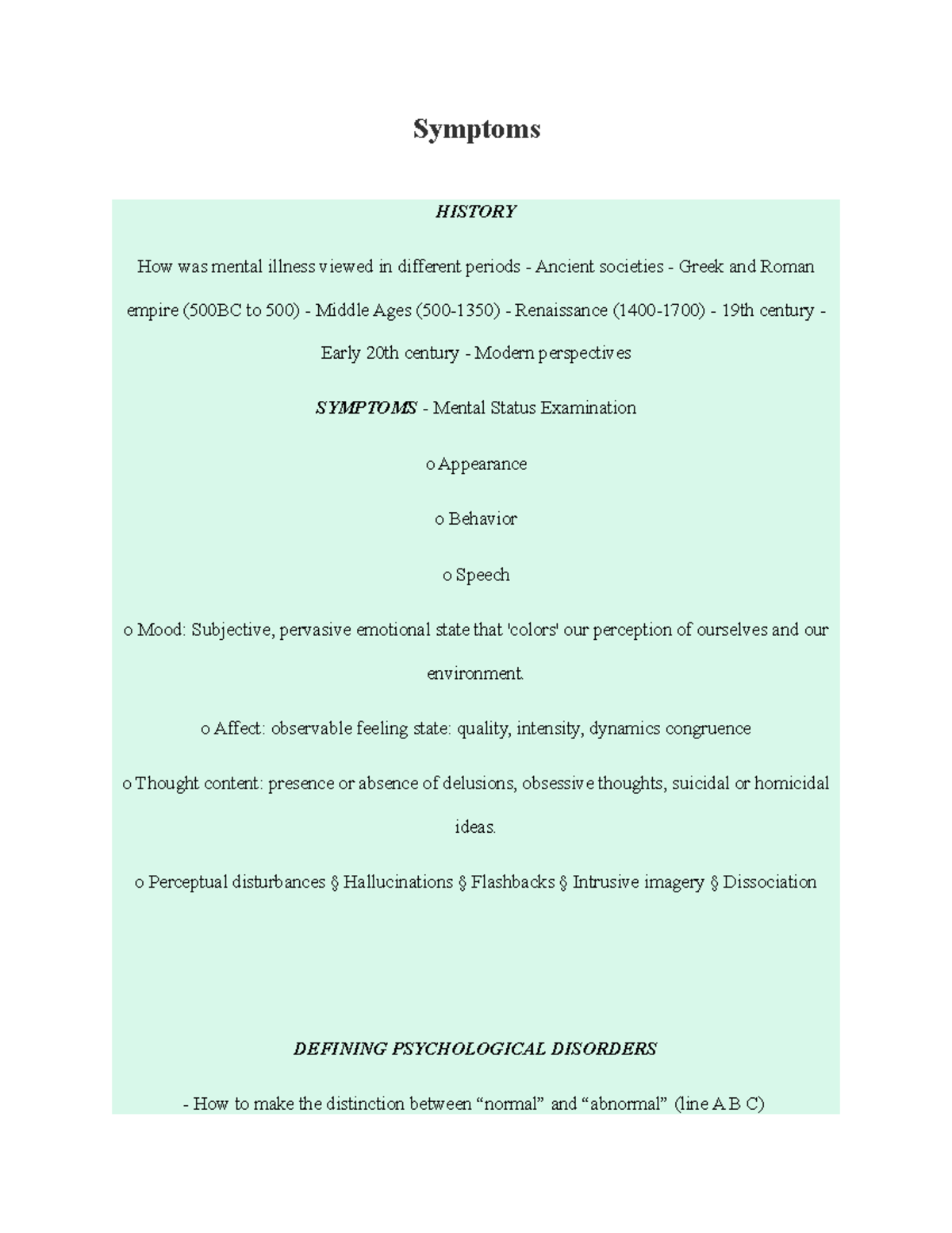 notes-1-symptoms-history-how-was-mental-illness-viewed-in-different