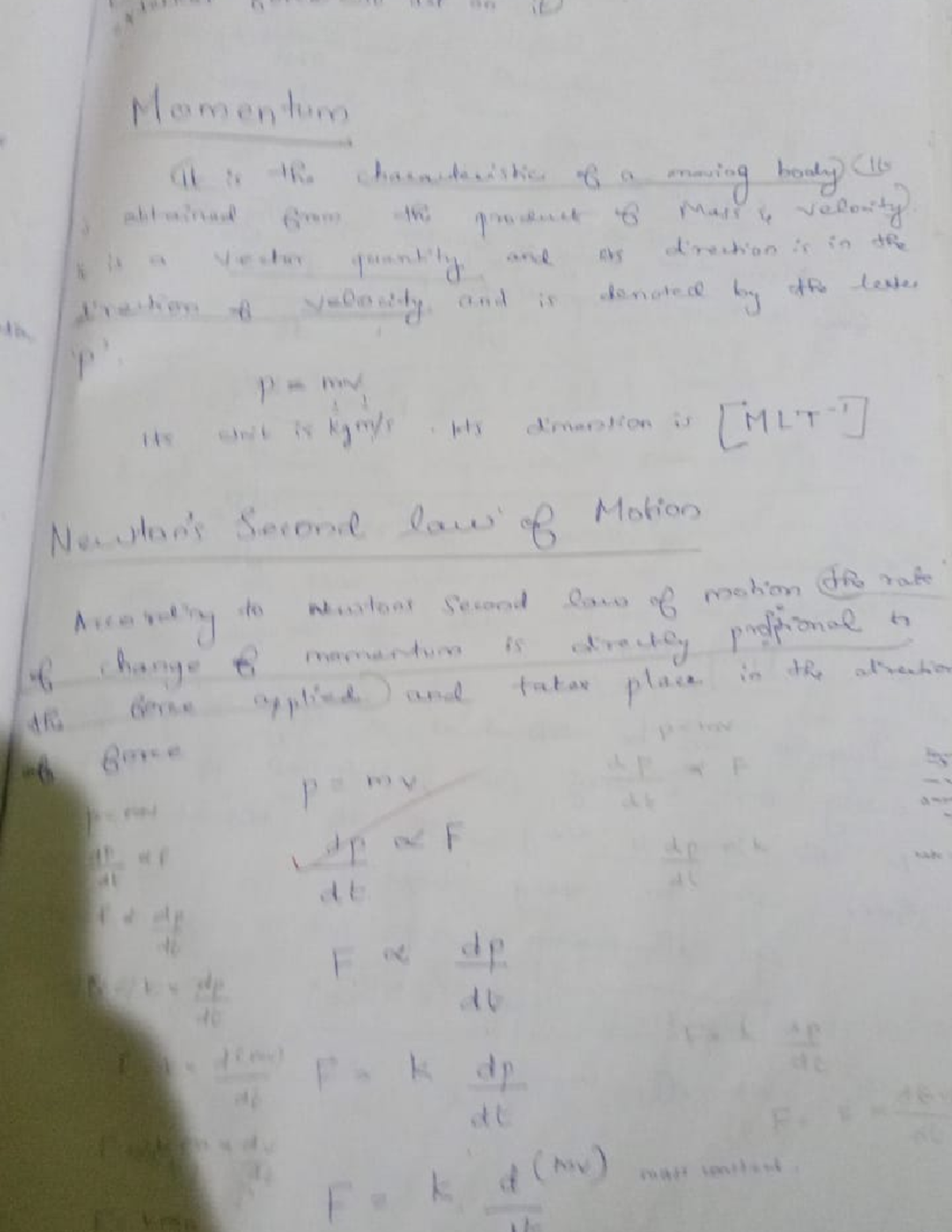 Phy 2 laws of motion - Physics HL - Studocu