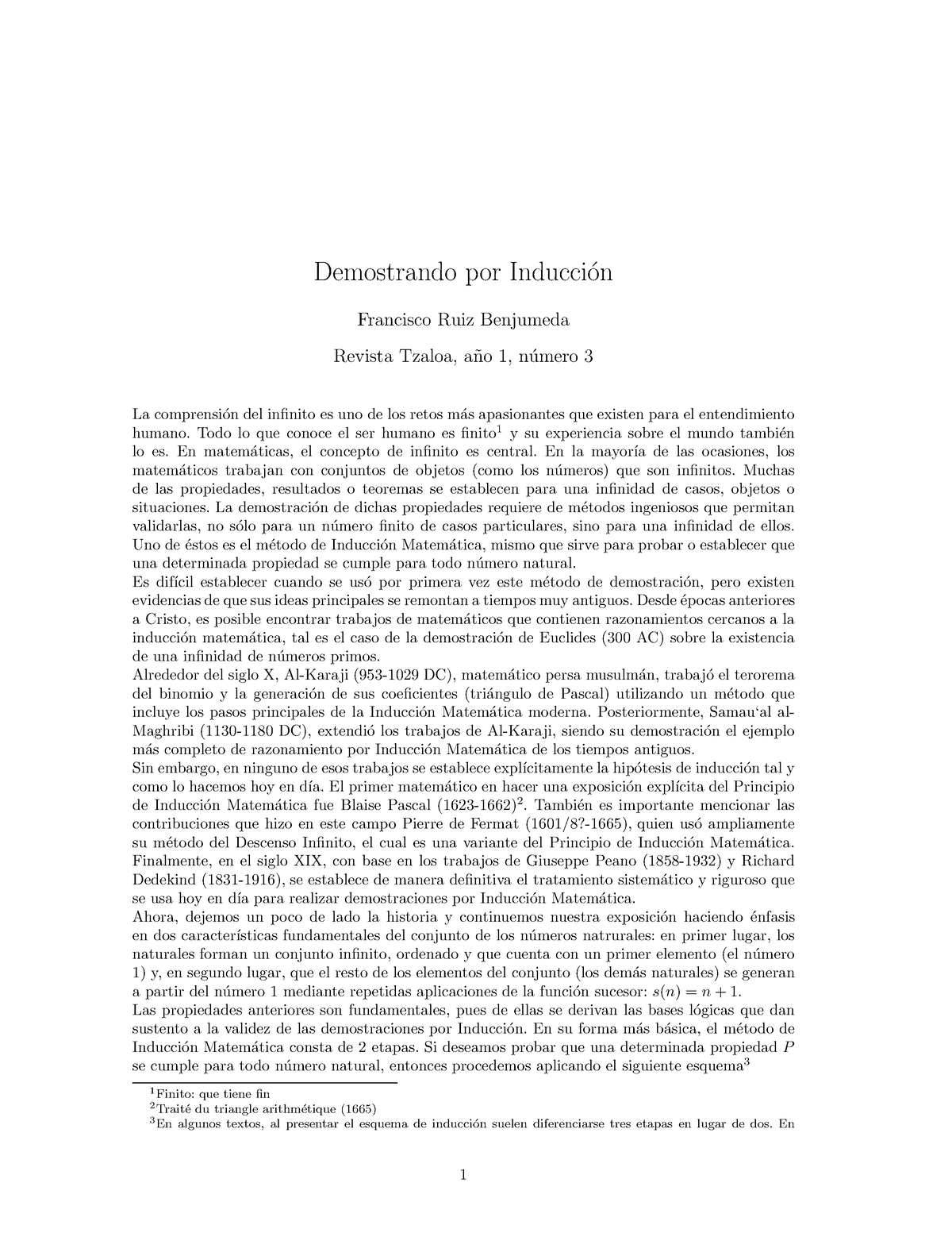 Artic 1 3 - Libro De Inducción - Demostrando Por Inducci ́on Francisco ...