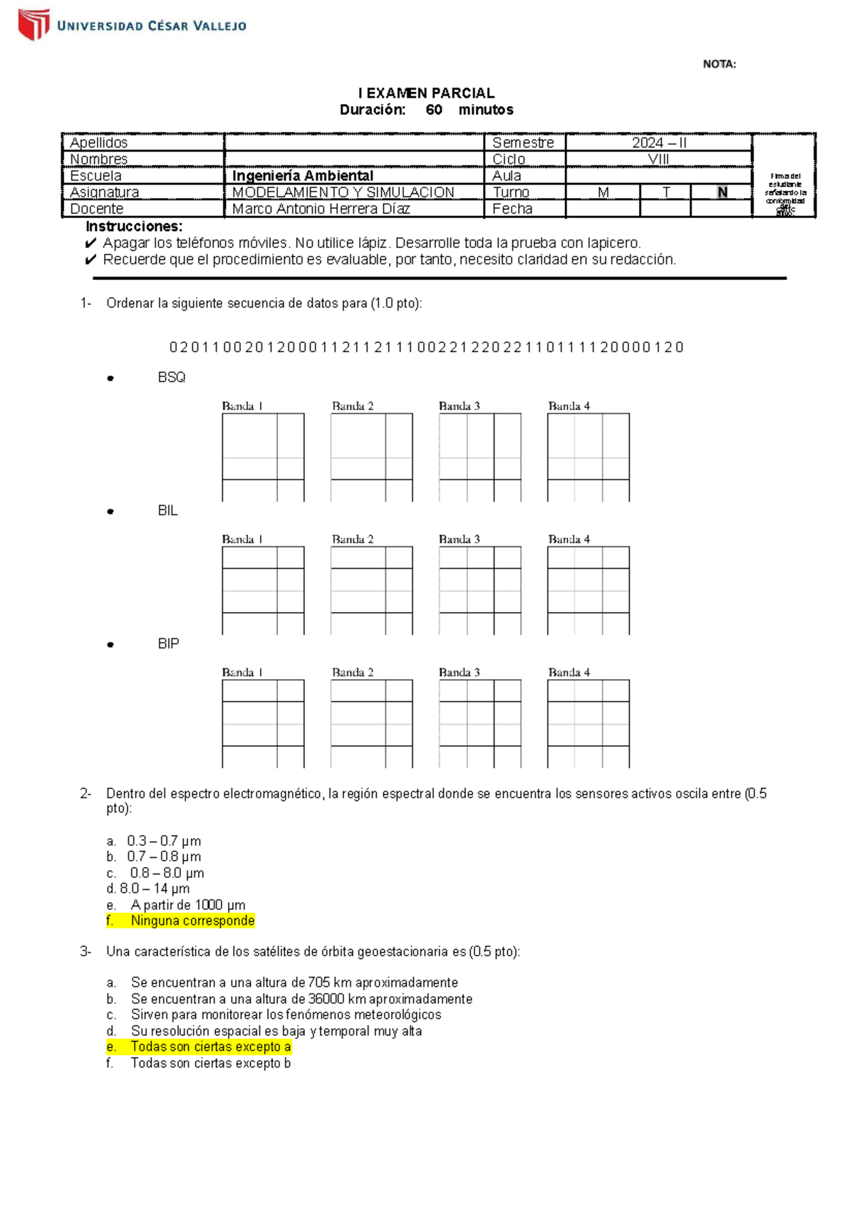 Examen Parcial Suerte Espero Les Sirva Examen Parcial De