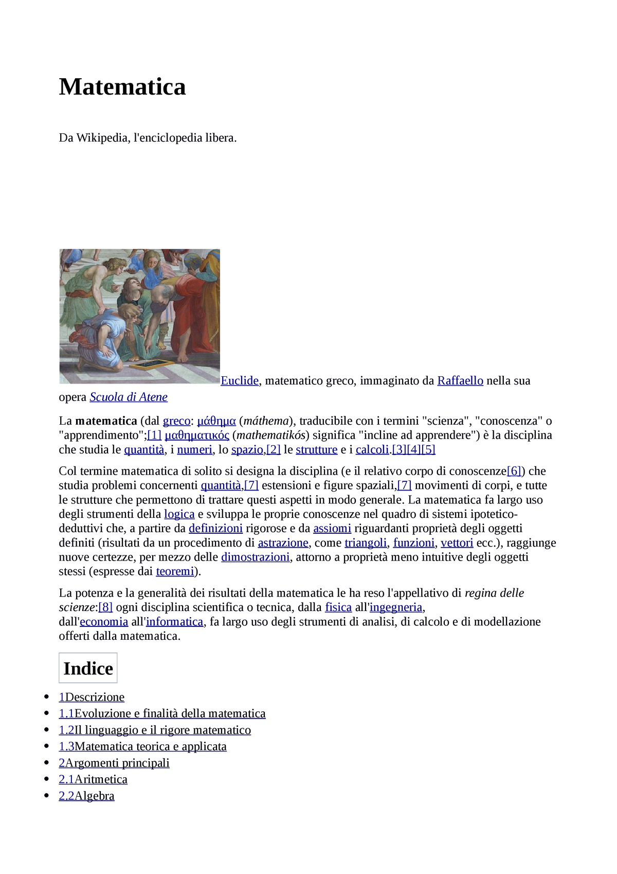 Matematica - Dsadsaas - Matematica Da Wikipedia, L'enciclopedia Libera ...