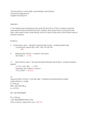 Chapter 5 class notes - Chapter 5 Time Value of Money Time value of ...