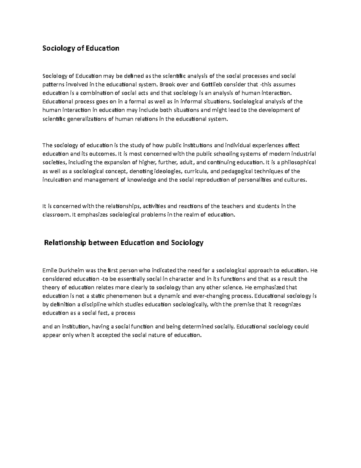 Sociology Of Education - Sociology Of Education Sociology Of Education ...