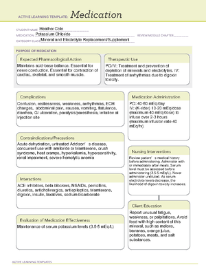 Lovenox - drug cards - ACTIVE LEARNING TEMPLATES Medication STUDENT ...