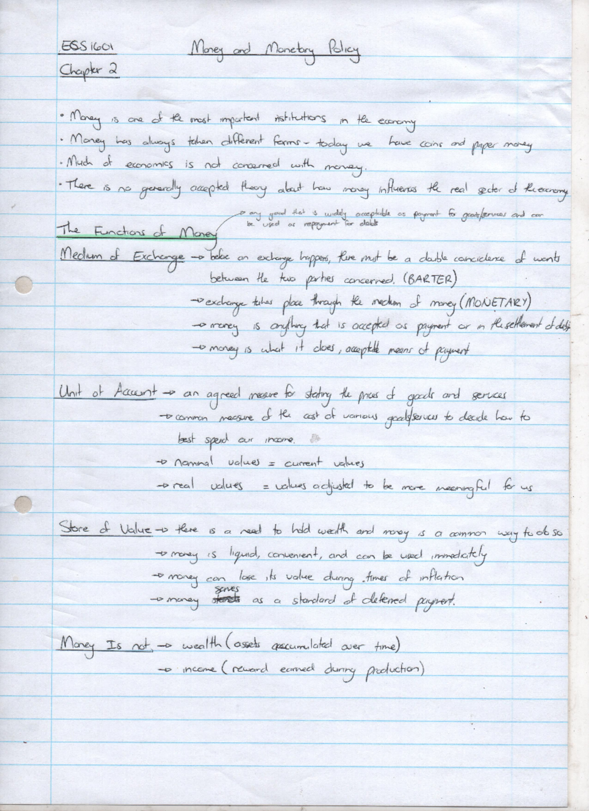 ECS1601 Chapter 2 Summary - ECS1601 - Studocu