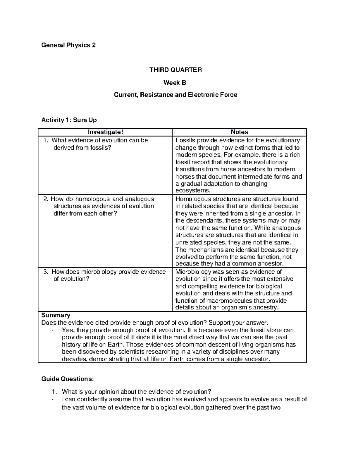 General Physics 2 Third Quarter - General Physics 2 THIRD QUARTER Week ...