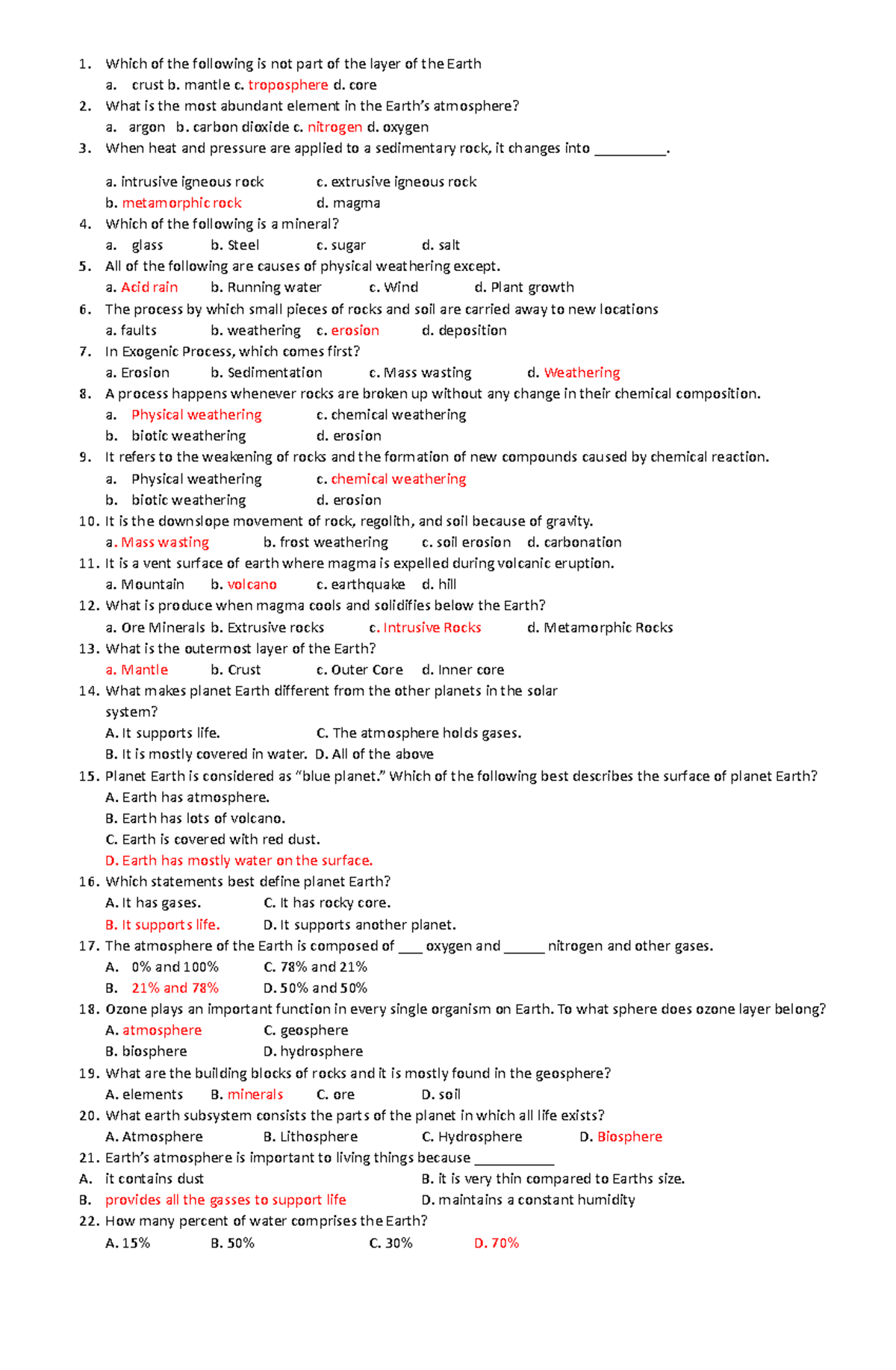 ELS Summative TEST Q1 WEEK 1-4 - Which of the following is not part of ...