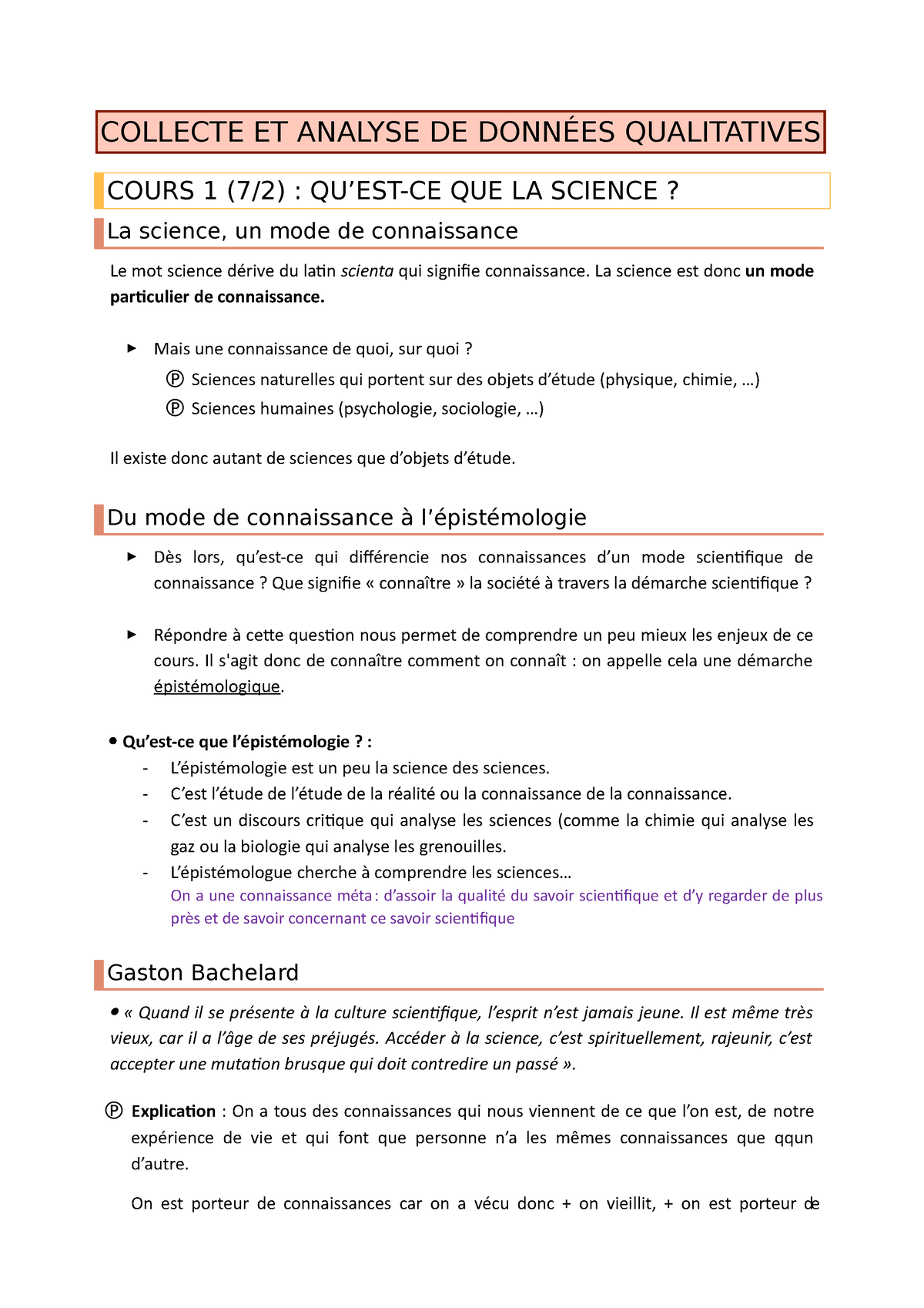 Analyse Des Données Qualitatives Synthèse - COLLECTE ET ANALYSE DE ...