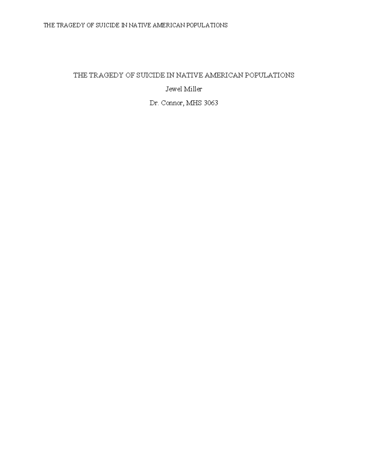 Exemplar Concept Research Paper - MHS3063 - USF - Studocu